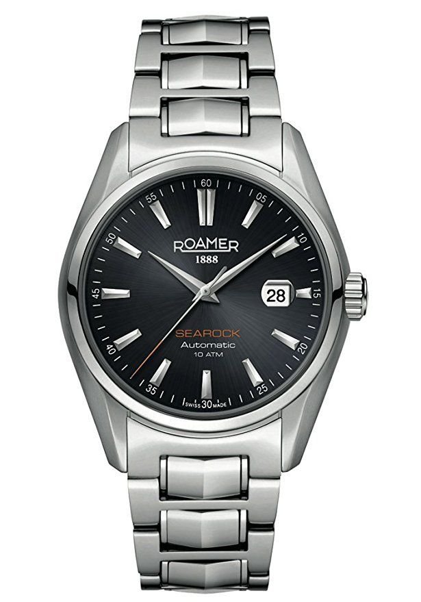 Roamer Searock 1888 Automatic Silver Black Dial Sapphire Mens Watch ...