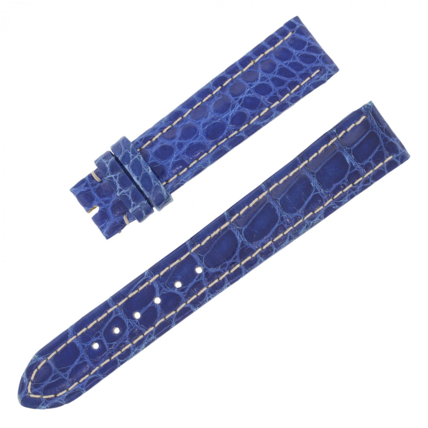 Breitling 1816mm Genuine Alligator Leather Blue Ladies Watch Band