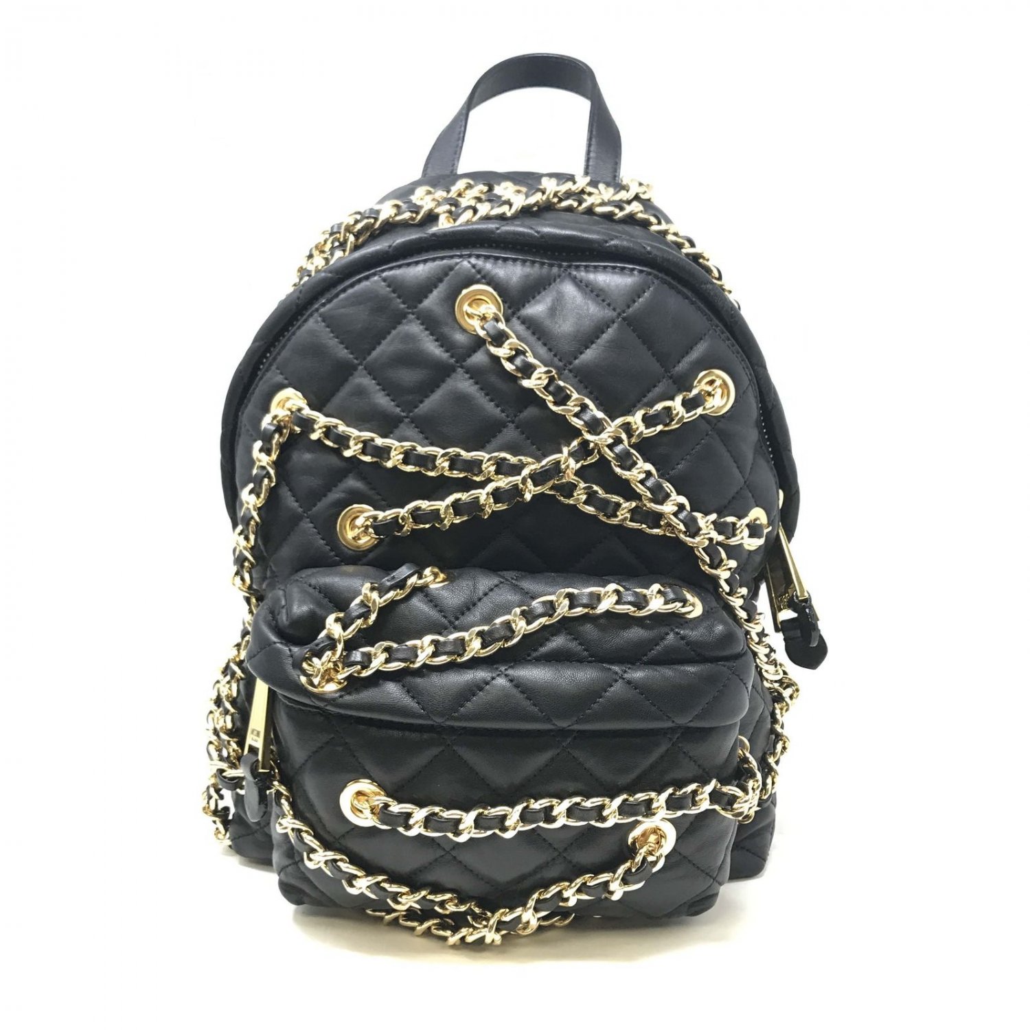 quilted gold chain bag