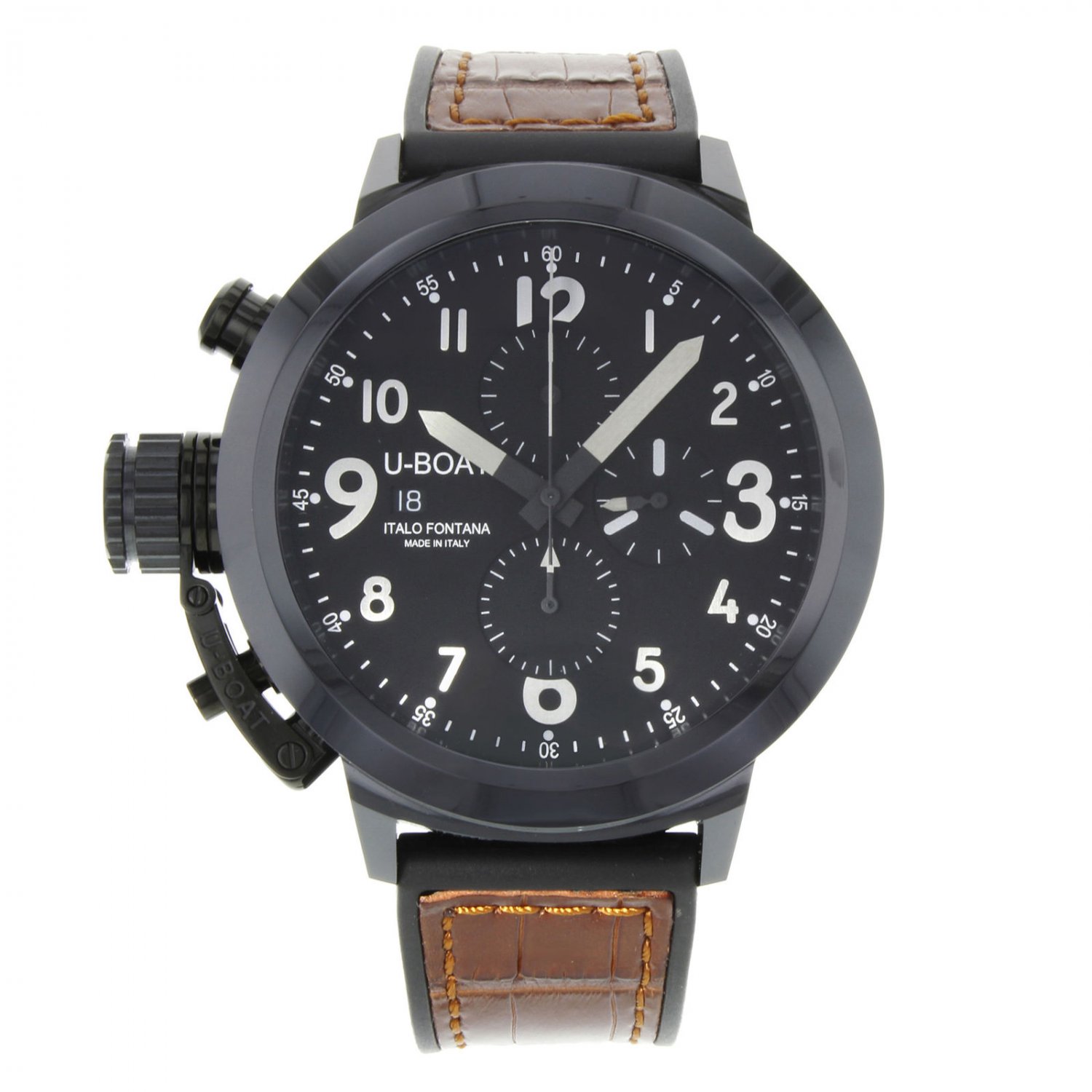 UBoat Flightdeck 50 Black Dial Ceramic Chronograph Automatic Mens Watch 7388