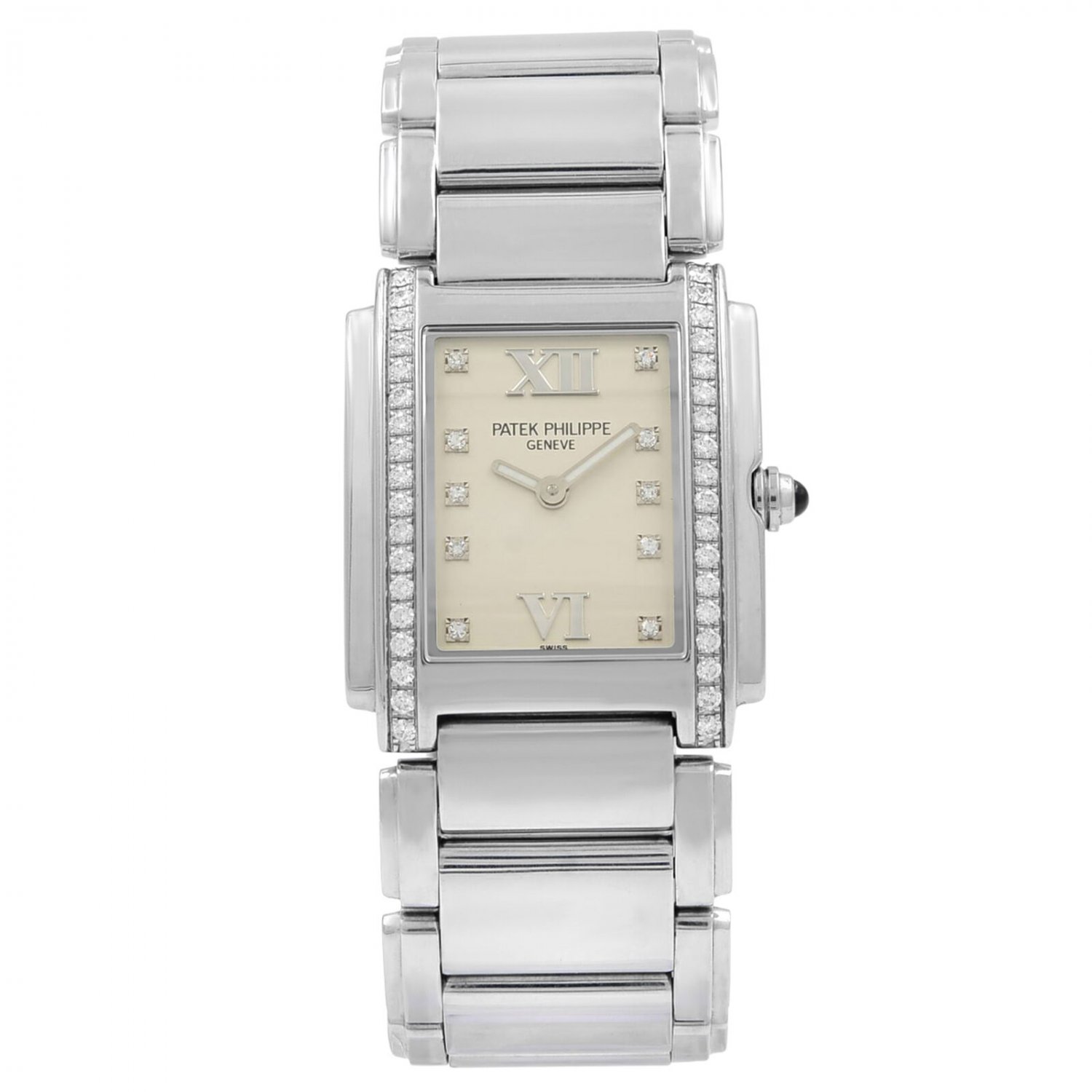 Patek Philippe 24 Diamond 4910-10A-011 Steel Quartz Ladies Watch