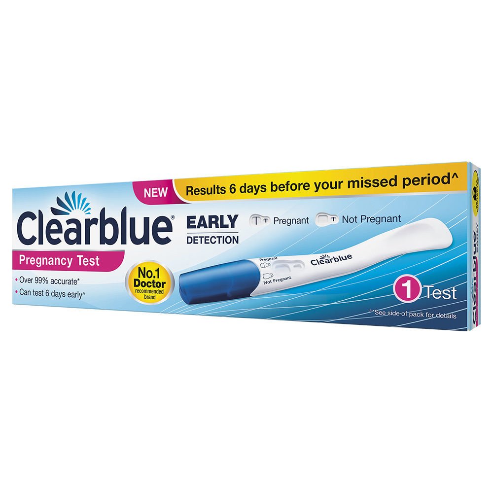 1 X Clearblue 6 Days Early Detection Pregnancy Tests Testing Stick Kit Ht 