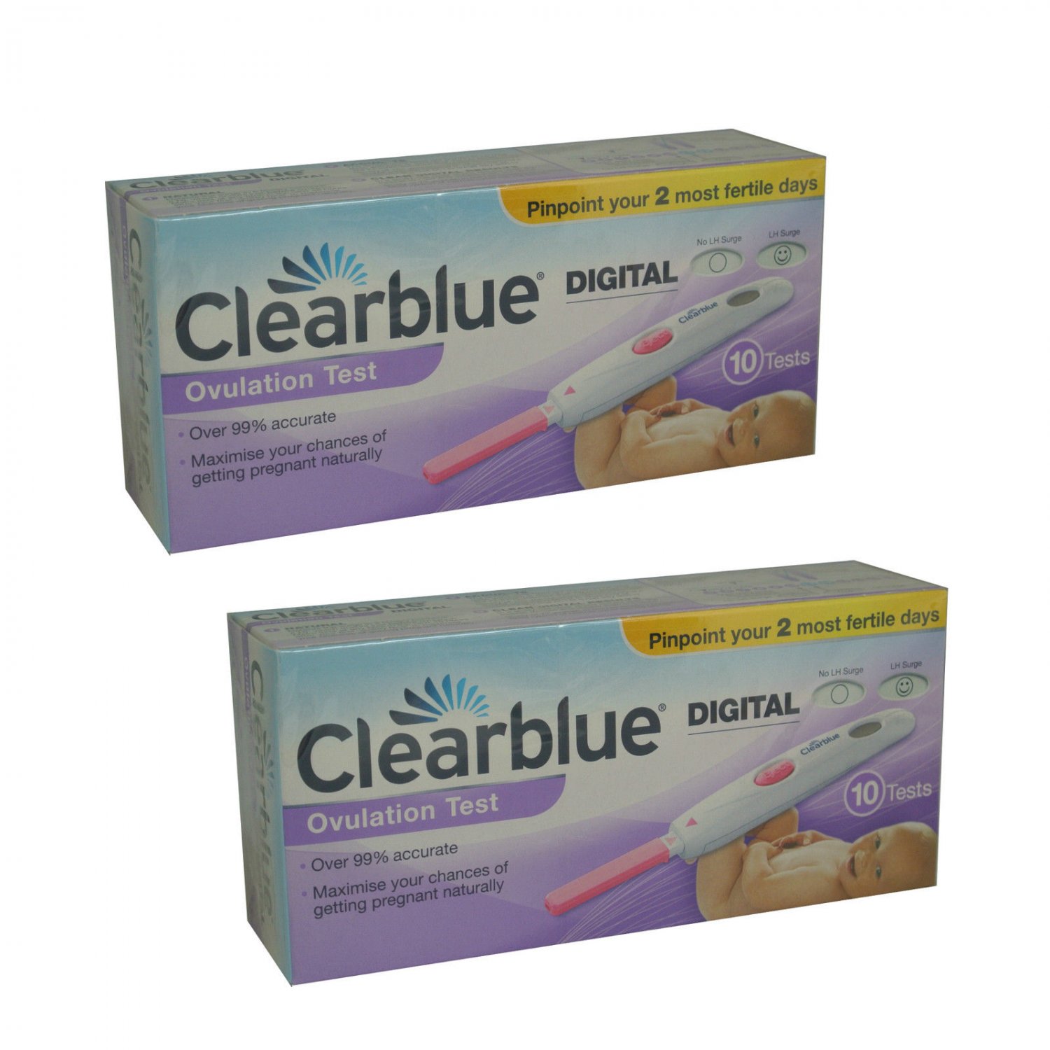 20 X Clearblue Digital Ovulation - Fertility Test Kit Sticks HT