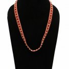 Handmade Artificial Necklace Tango Red And Golden Color
