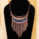 Handmade Artificial Necklace Bistre And Appleblossom Color Handmade Artificial Necklace Bistre And Appleblossom Color