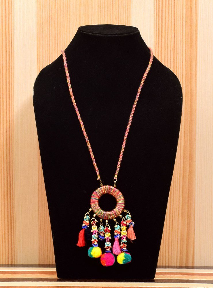 Handmade Artificial Necklace Coral Reef Color