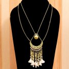 Handmade Artificial Necklace Soft Pink And Pale Gold Color