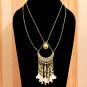 Handmade Artificial Necklace Soft Pink And Pale Gold Color
