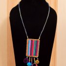 Handmade Artificial Necklace Golden And Velvet Morning Color