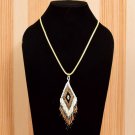 Handmade Artificial Necklace Cornhusk And Bright White Color