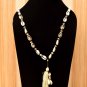 Handmade Artificial Necklace Papyrus And Alabaster Gleam Color