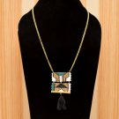 Handmade Artificial Necklace Phantom And Golden Color
