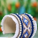 Handmade Artificial Bracelet Imperial Blue And Pristine Color