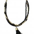 Handmade Artificial Bracelet Black Bean And Banana Crepe Color