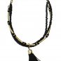 Handmade Artificial Bracelet Black Bean And Banana Crepe Color