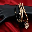 Handmade Artificial Bracelet Phantom And Golden Rod Color