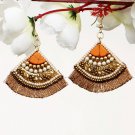 Handmade Artificial Earrings Cathay Spice And Gardenia Color