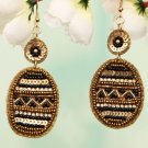 Handmade Artificial Earrings Moonless Night And Golden Color