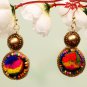 Handmade Artificial Earrings Multi Color Beads