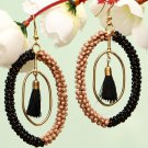 Handmade Artificial Earrings Caviar And Apricot Ice Color