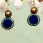 Handmade Artificial Earrings Sodalite Blue And Blue Topaz Color