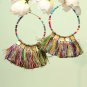 Handmade Artificial Earrings Multi Color Thread