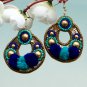 Handmade Artificial Earrings Sky Blue And Imperial Blue Color
