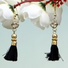 Handmade Artificial Earrings Stretch Limo Color