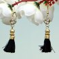 Handmade Artificial Earrings Stretch Limo Color