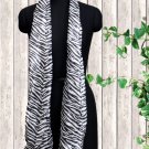 Polyester Stole Black And White Color