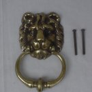 Antique Solid Brass & Cast Iron Lion Head Door Knocker