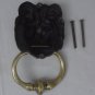 Antique Solid Brass & Cast Iron Lion Head Door Knocker