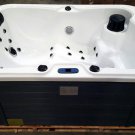 2 Person Indoor/Outdoor Hydrotherapy Bath Hot Tub with 3KW Heater, Canvas Cover, Grey Siding