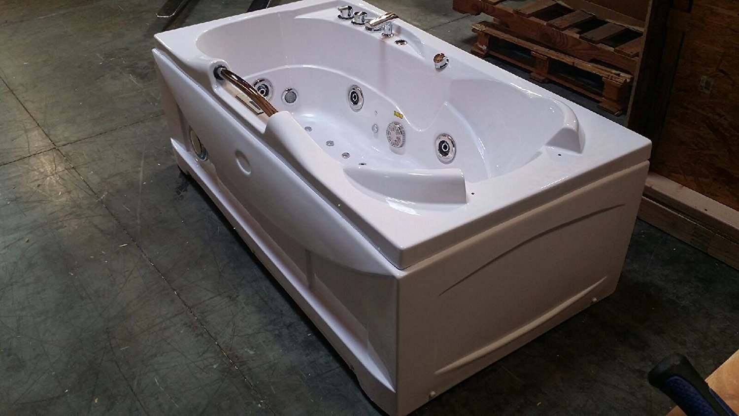 1 Person Hydrotherapy White Bathtub With Bluetooth Remote Control And Heater 02a 7736