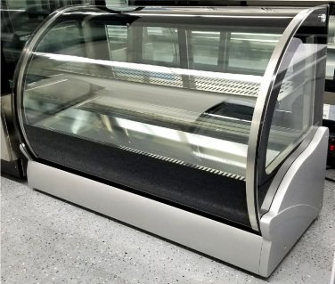 47 25 Curved Glass Bakery Countertop Refrigerator Display Case