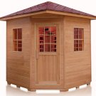 4 Person Outdoor Ceramic FIR Far Infrared Luxury Sauna SPA with Shingled Roof, MP3