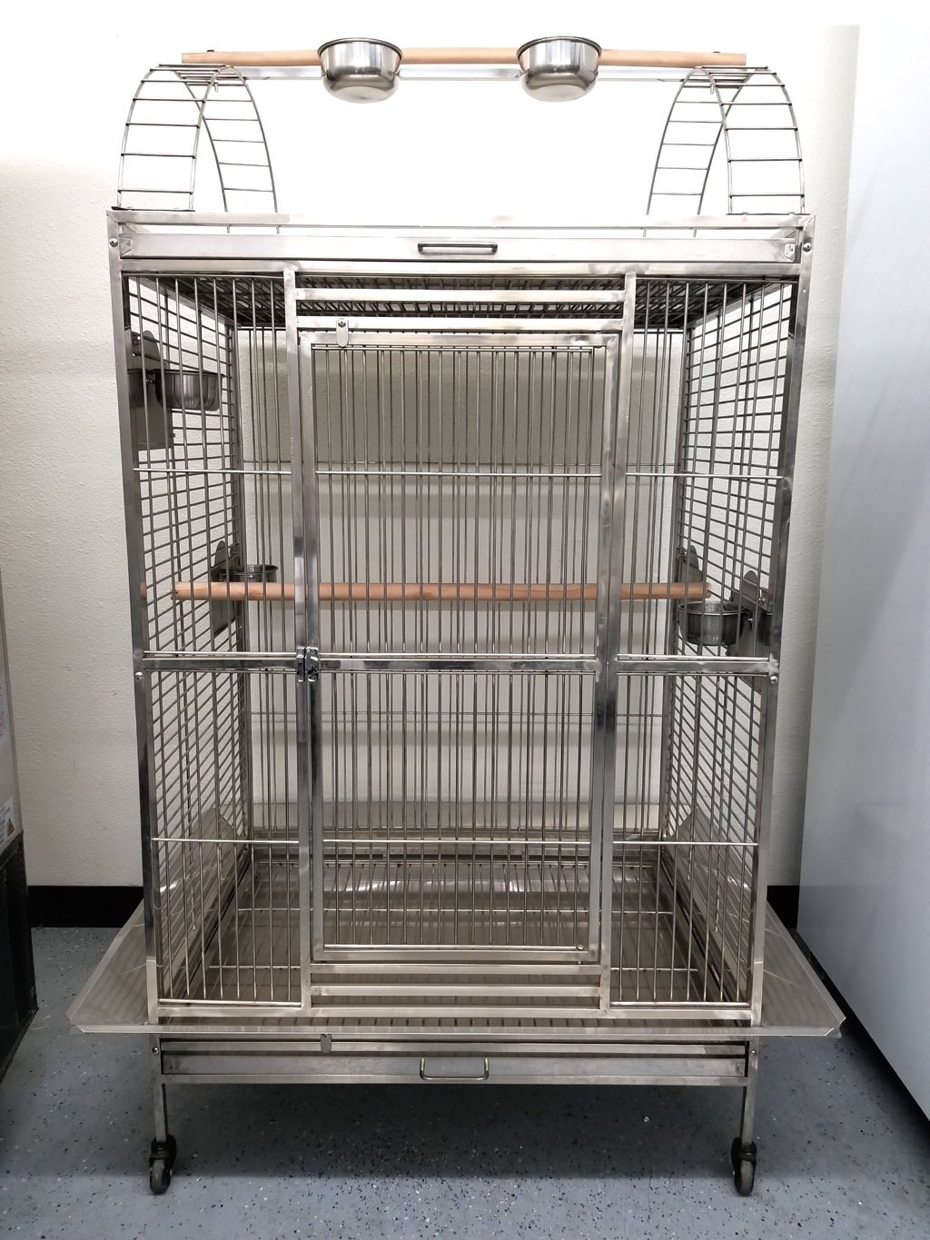Stainless Steel Bird Parrot Macaw Breeder Large Cage with Play Top, for