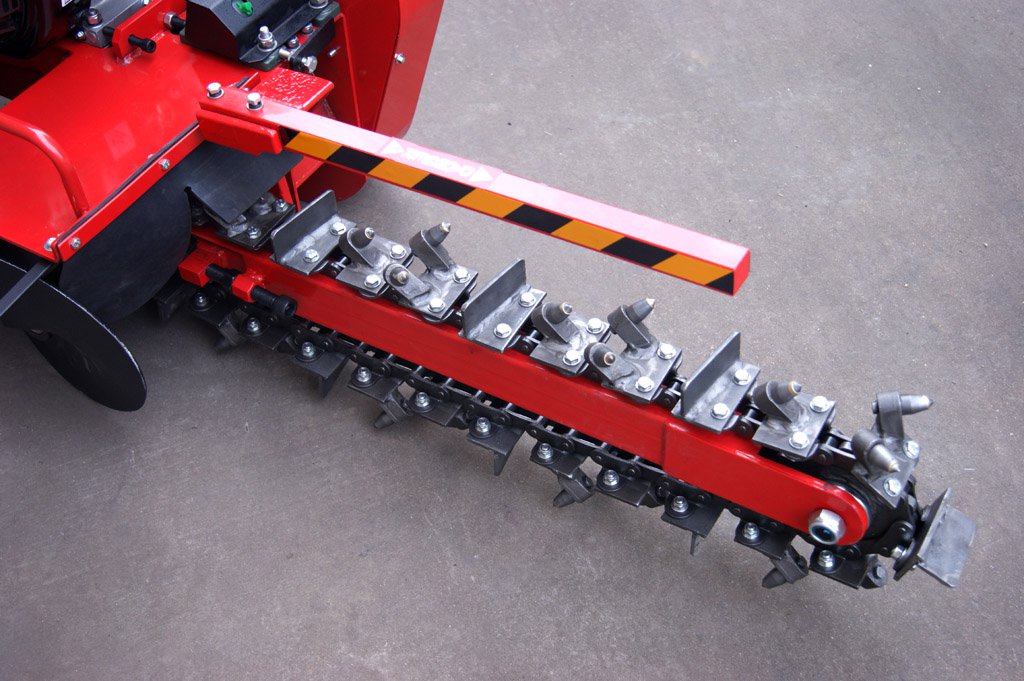 15HP Gas Powered Walk Behind Trencher Digger Tiller Cultivator, 24