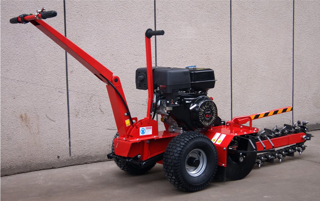 15HP Gas Powered Walk Behind Trencher Digger Tiller Cultivator, 24