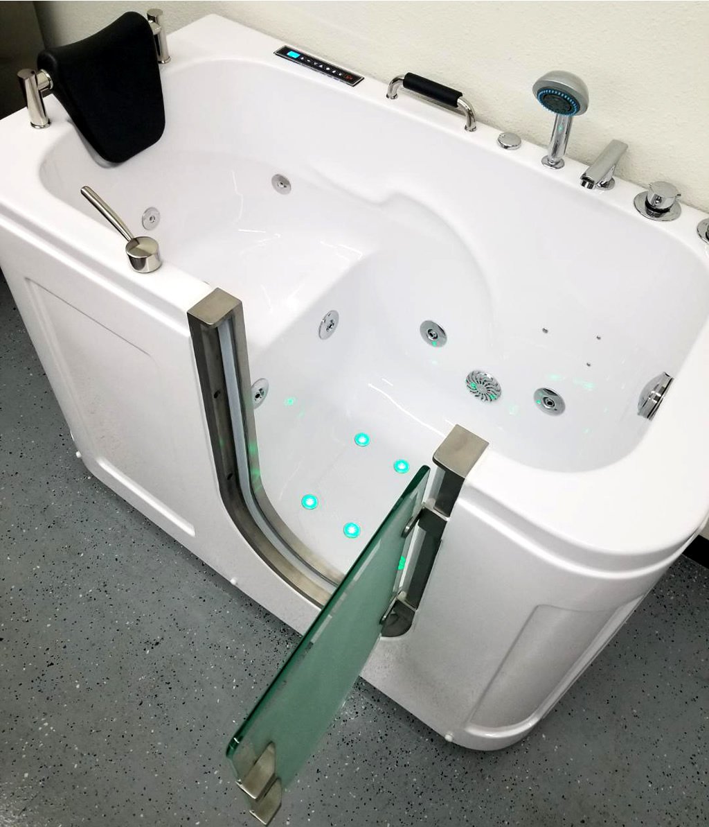 1 Person WalkIn Hydrotherapy Jetted Tub Bathtub, with Inline Water