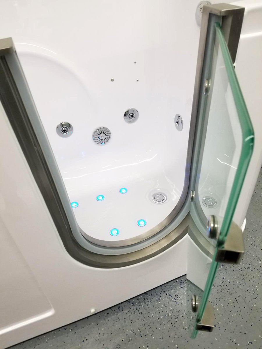 1 Person WalkIn Hydrotherapy Jetted Tub Bathtub, with Inline Water