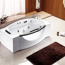 1 Person Hydrotherapy Jetted Tub Bathtub, with Inline Water Heater, and Glass Window