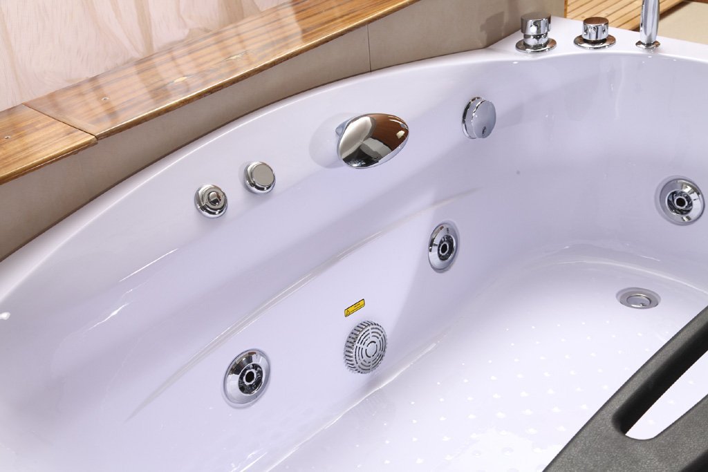 1 Person Hydrotherapy Jetted Tub Bathtub, with Inline Water Heater, and