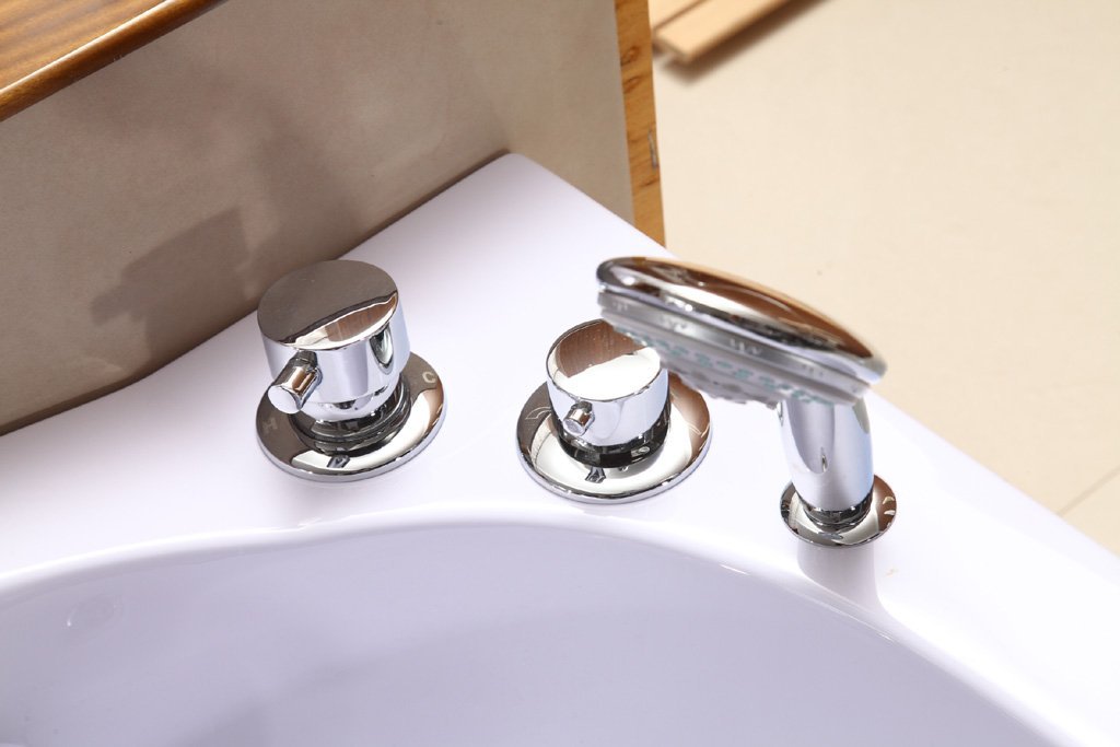 1 Person Hydrotherapy Jetted Tub Bathtub, with Inline Water Heater, and