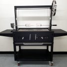 Black Outdoor Charcoal BBQ Parrilla Santa Maria/Argentine Grill Spit, with Stainless Steel Parts