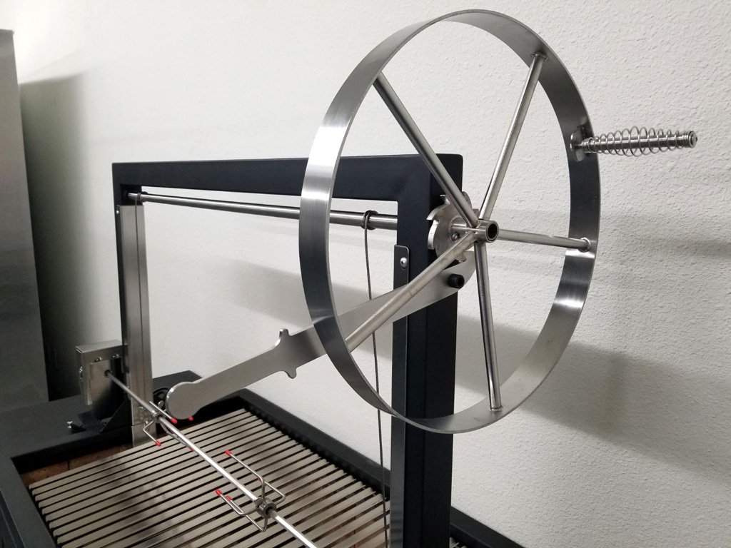 Black Outdoor Charcoal BBQ Parrilla Santa Maria/Argentine Grill Spit