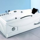 1 Person Massage Hydrotherapy Right Corner Bathtub with Remote, Bluetooth, Inline Heater, 17 Jets