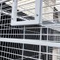 Pure White Double Macaw Parrot Cockatoo Bird Breeder Pet Cage with Divider