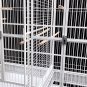 Pure White Double Macaw Parrot Cockatoo Bird Breeder Pet Cage with Divider