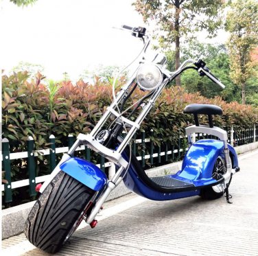 Electric Fat Back Front Tire Scooter Lowrider Harley Style CityCoco Bike eBike Moped, 60V 20AH